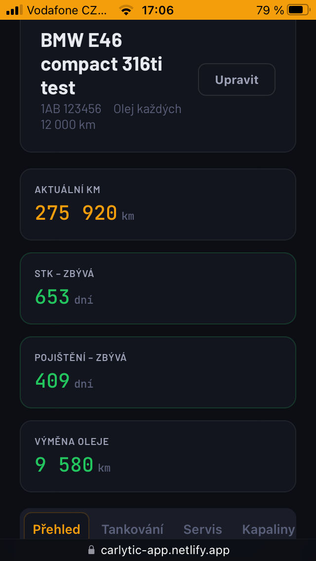 Carlytic – vehicle overview